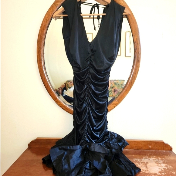 Vintage Media One Midnight Black Dress - Picture 1 of 8